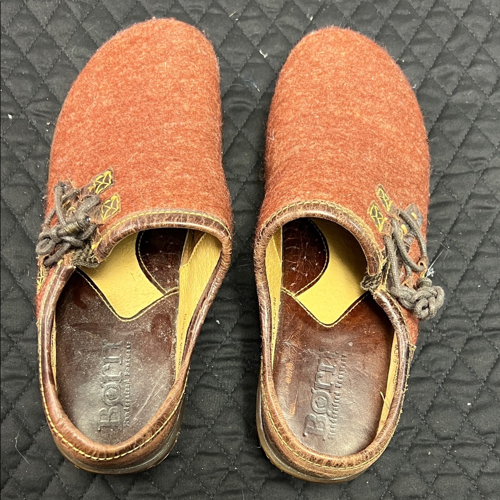 Born Rust Wool Slip-On Clogs